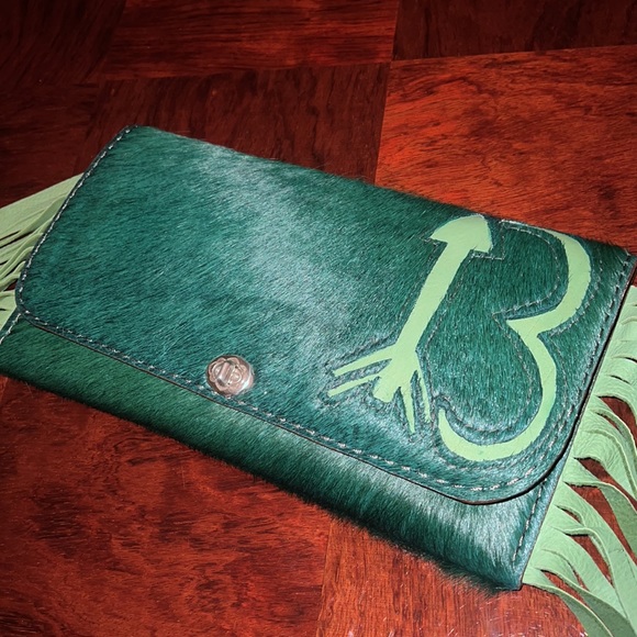 LovLeathers *NEW* SOLD OUT Handmade Cowhide Leather Western Clutch Purse - Picture 2 of 11